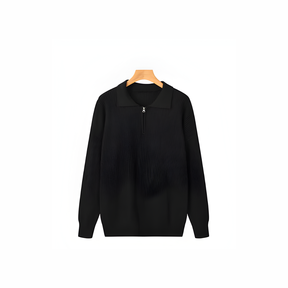 Sweter dziergany na suwak