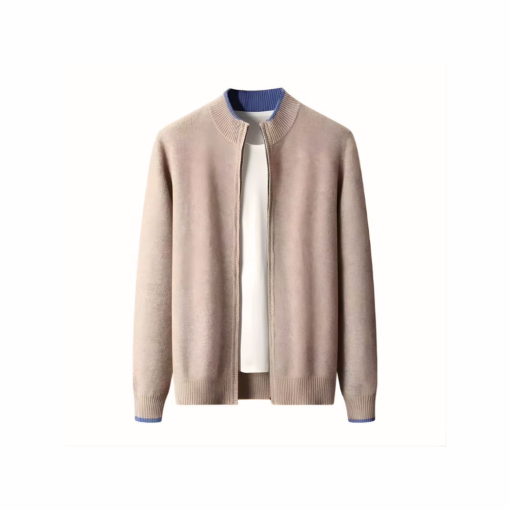 Sweter kurtka z golfem