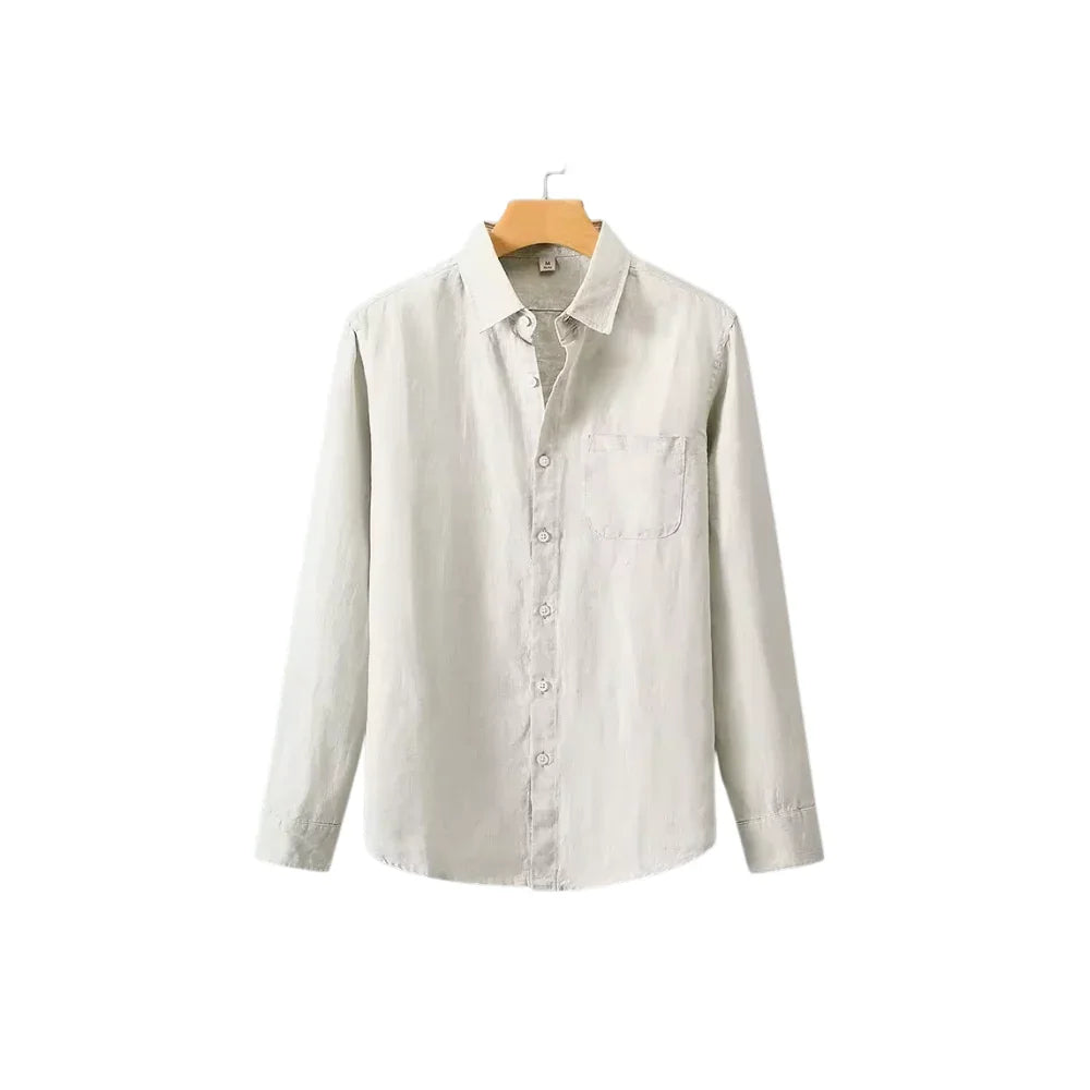 Koszula lniana z długim rękawem - Laro Lane