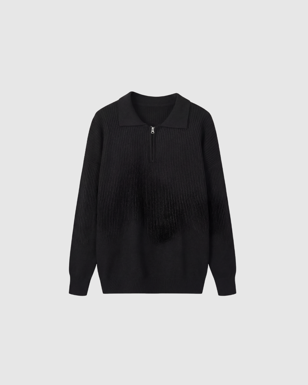 Sweter dziergany na suwak