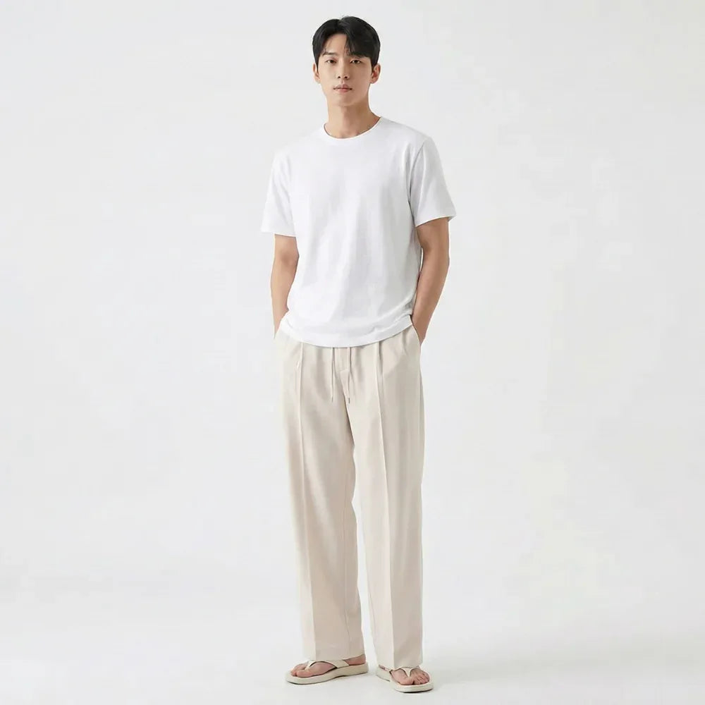 Spodnie lniane luźne - Laro Lane