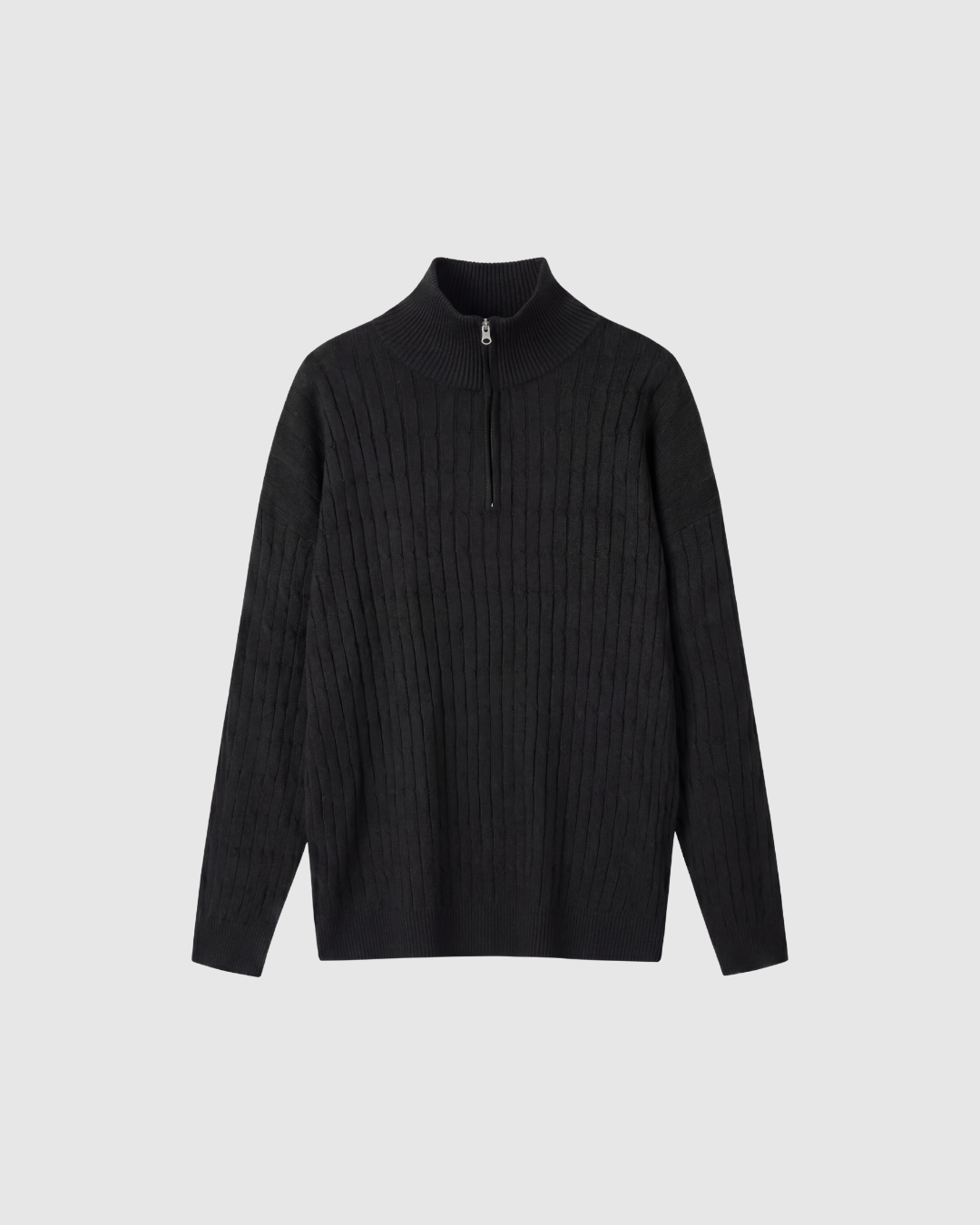Sweter z golfem na suwak