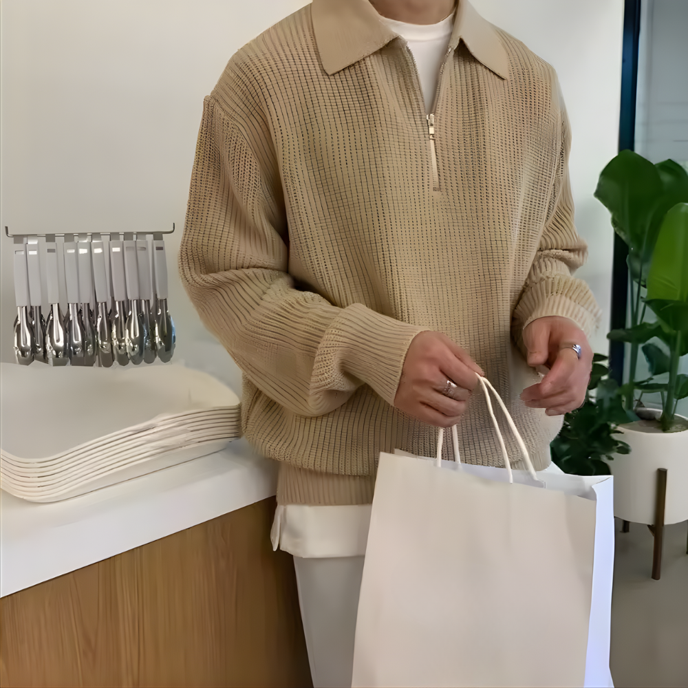 Sweter casual na suwak