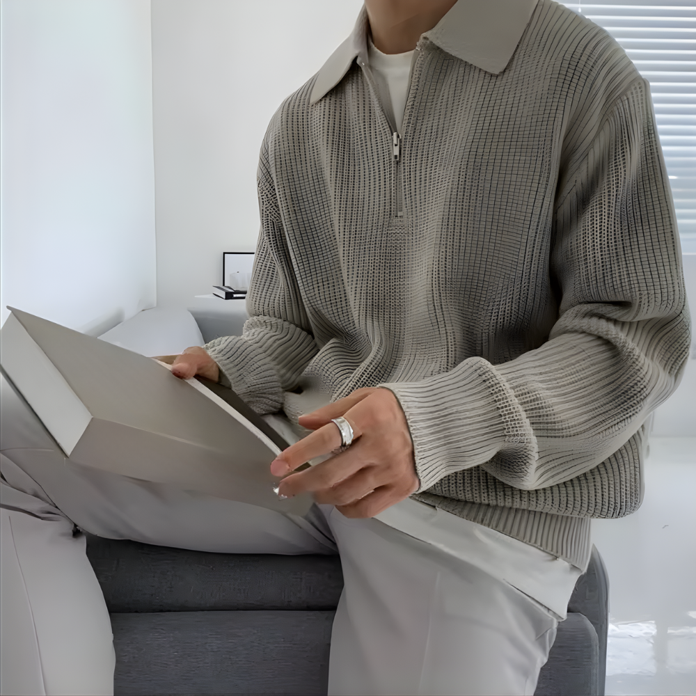 Sweter casual na suwak