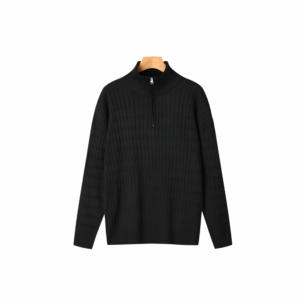 Sweter z golfem na suwak