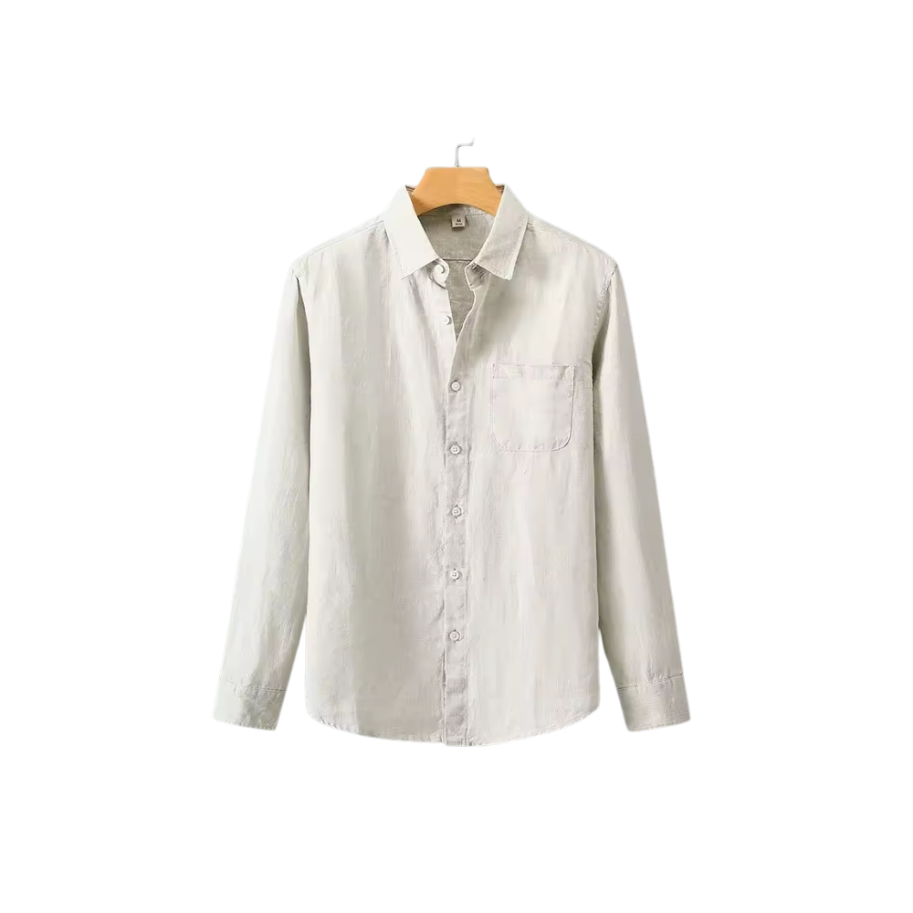 Koszula lniana z długim rękawem