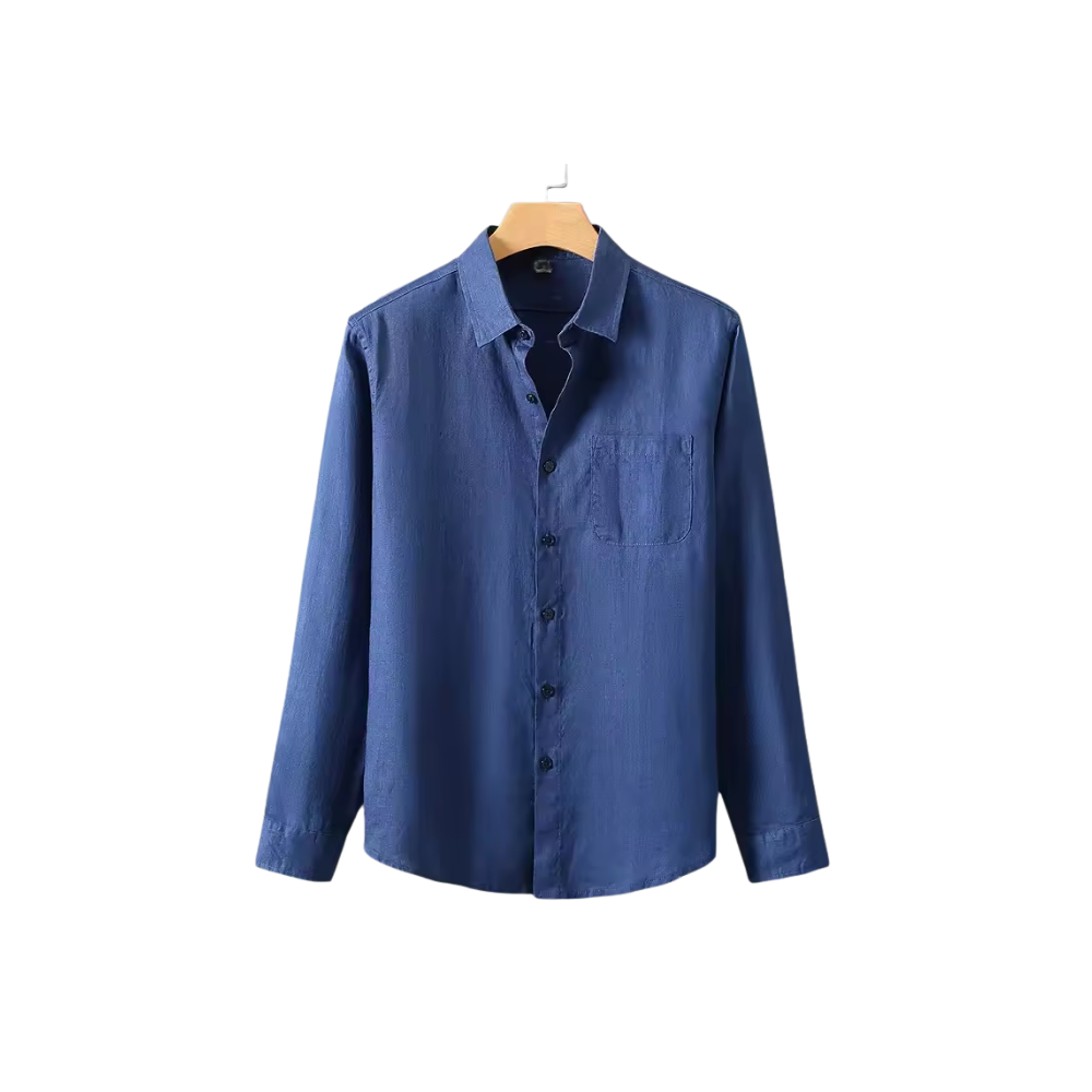 Koszula lniana z długim rękawem