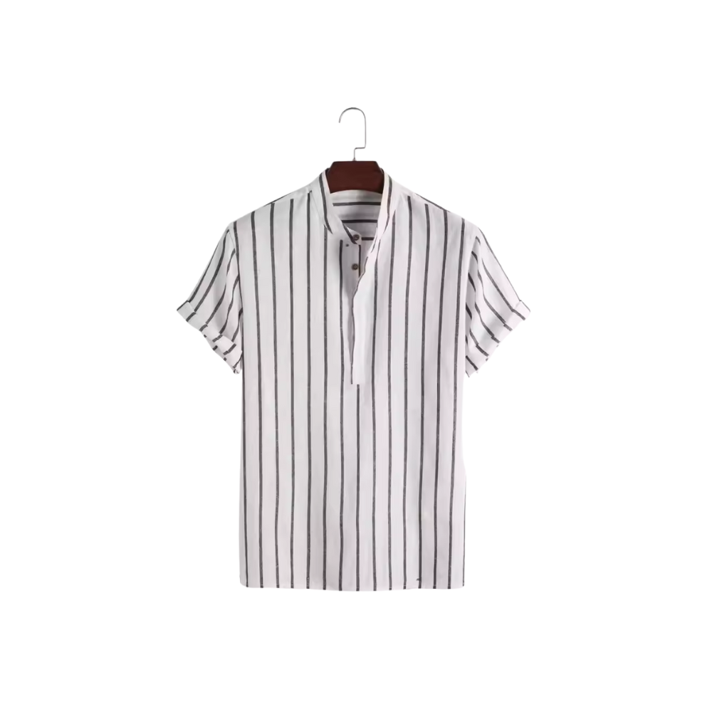 Koszula w paski z krótkim rękawem