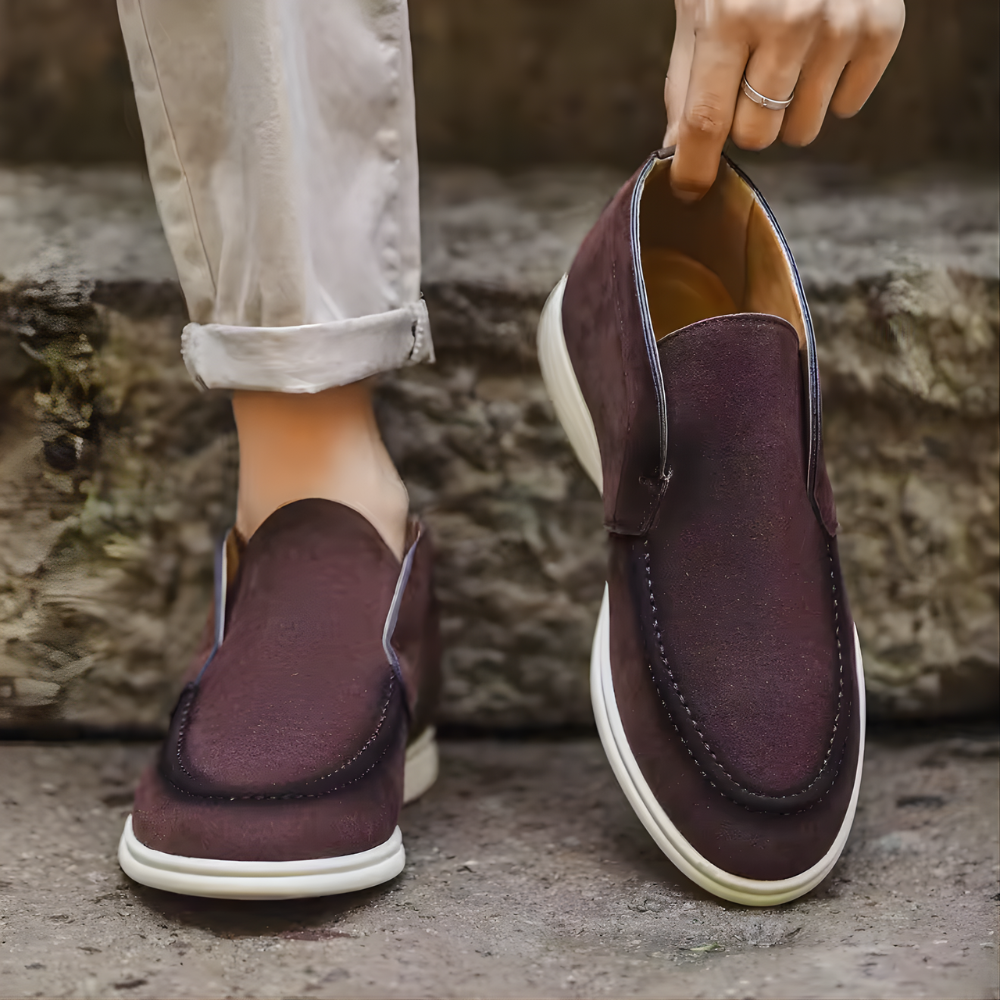 Buty zamszowe loafersy