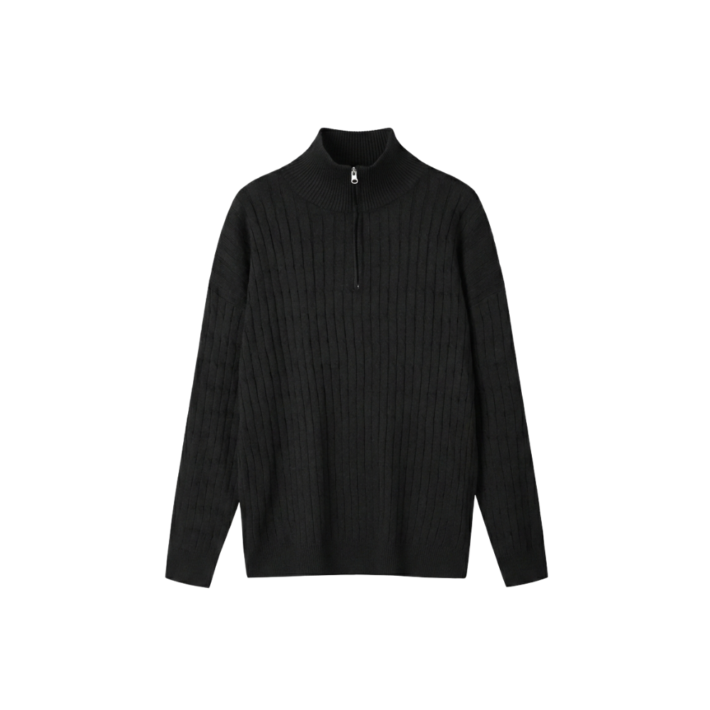 Sweter z golfem na suwak