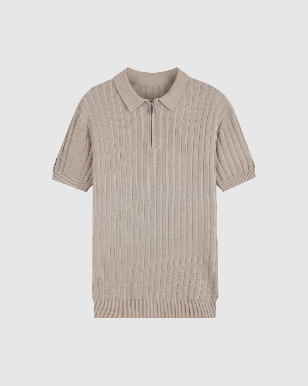 Beżowa Polo W Stylu Włoskim