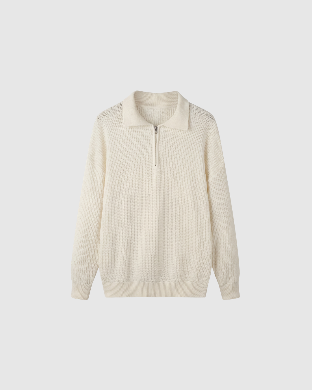 Sweter dziergany na suwak