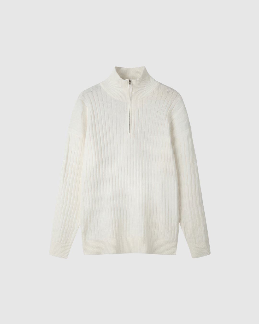 Sweter z golfem na suwak