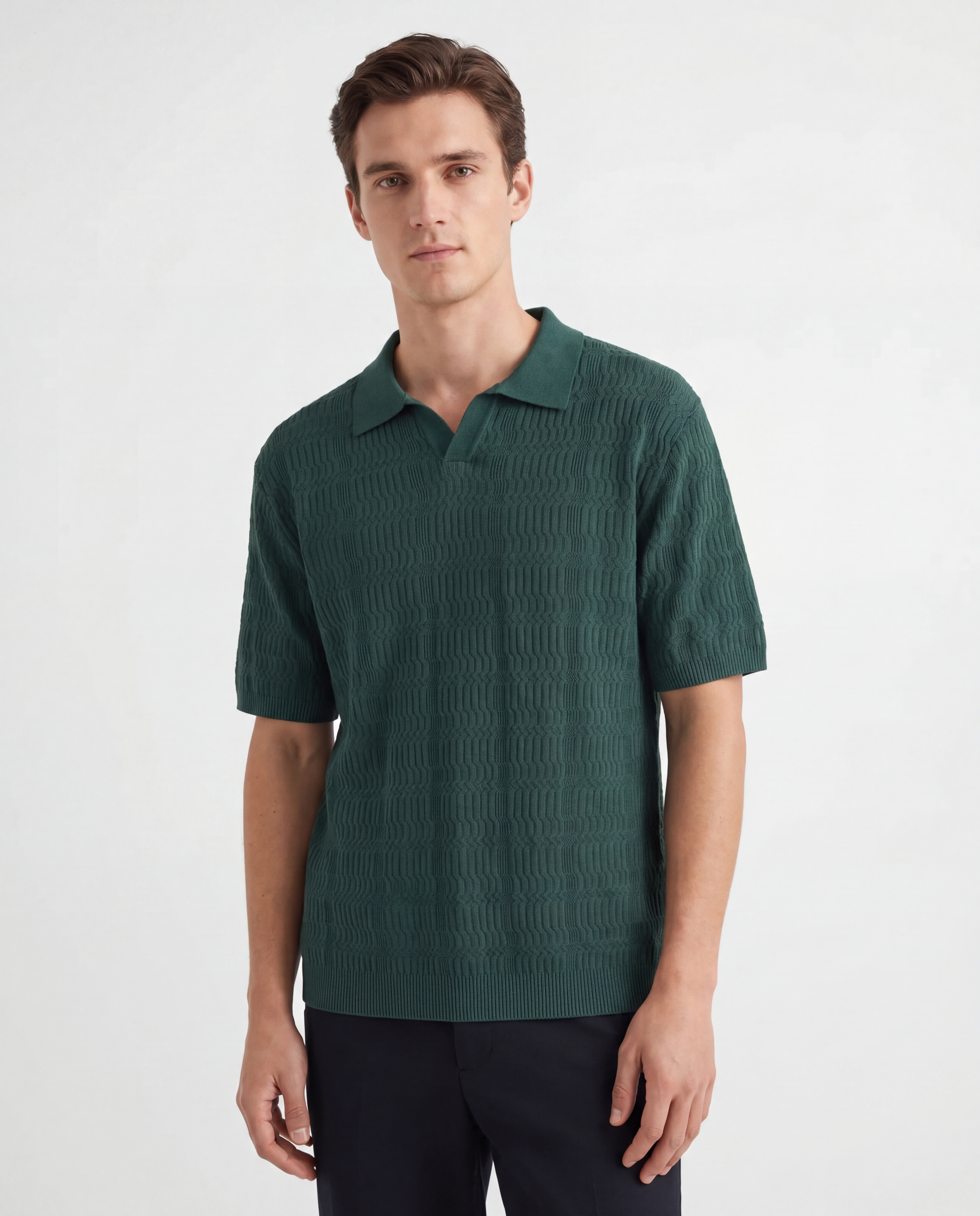 Zielona Polo Dzianinowa